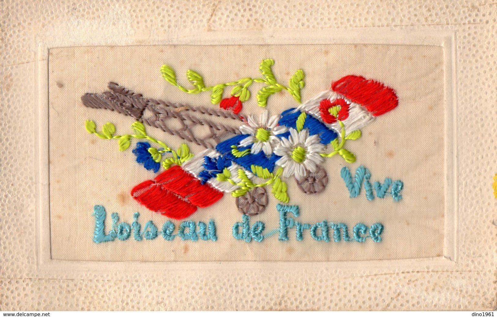 CPA 2015 - MILITARIA - Carte Brodée Militaire - Guerre 14 / 18 - Aviation - Avion - Vive L'Oiseau De France - Embroidered