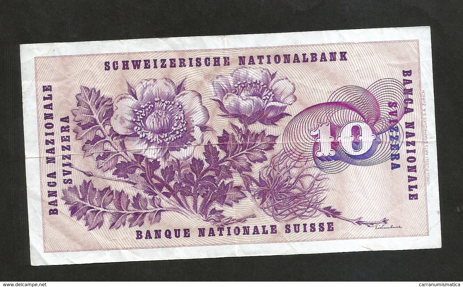 SVIZZERA / SUISSE / SWITZERLAND - NATIONAL BANK - 10 FRANCS / FRANKEN (1969) G. KELLER - Switzerland