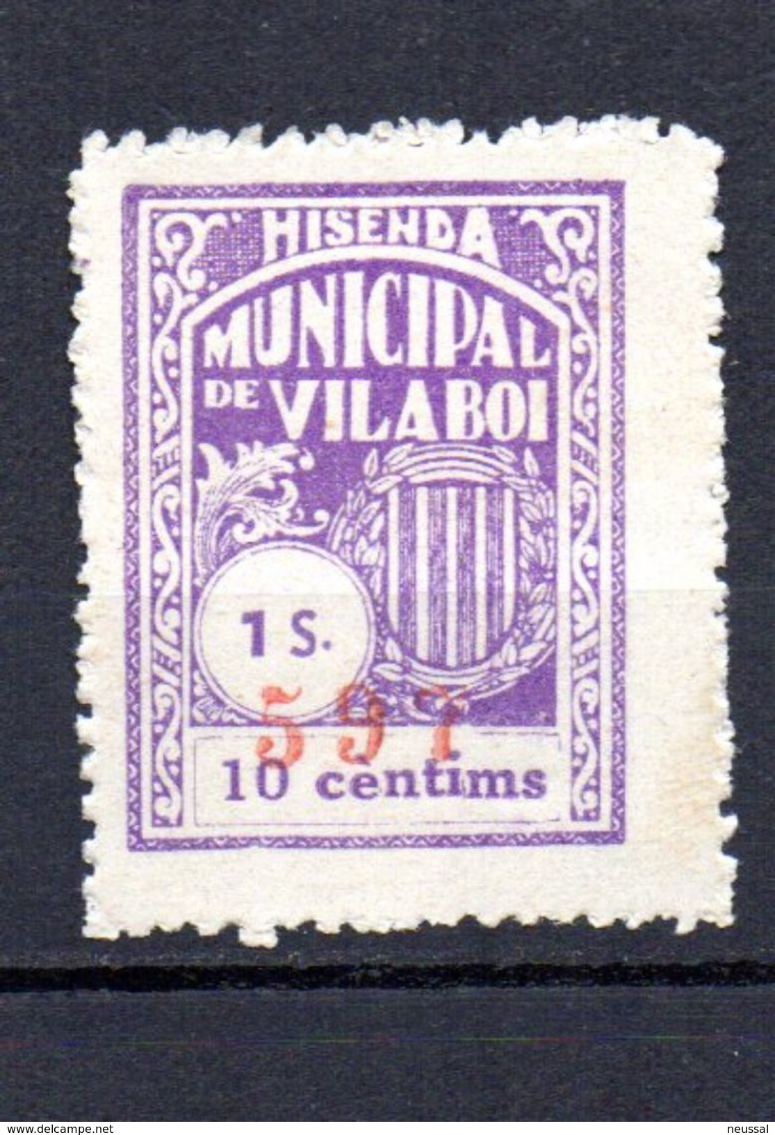 Viñeta  Nº 6  Municipal De Vilaboi. - Spanish Civil War Labels