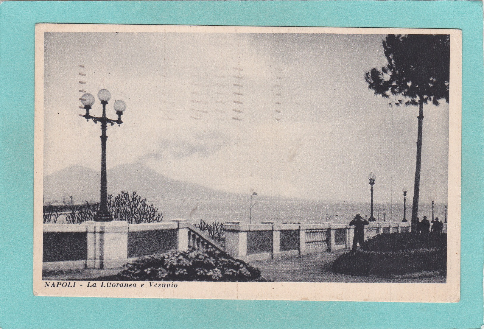 Old Postcard Of La Litoranea E Vsuvio,Napoli,Naples, Campania, Italy,Posted,K44. - Napoli (Naples)