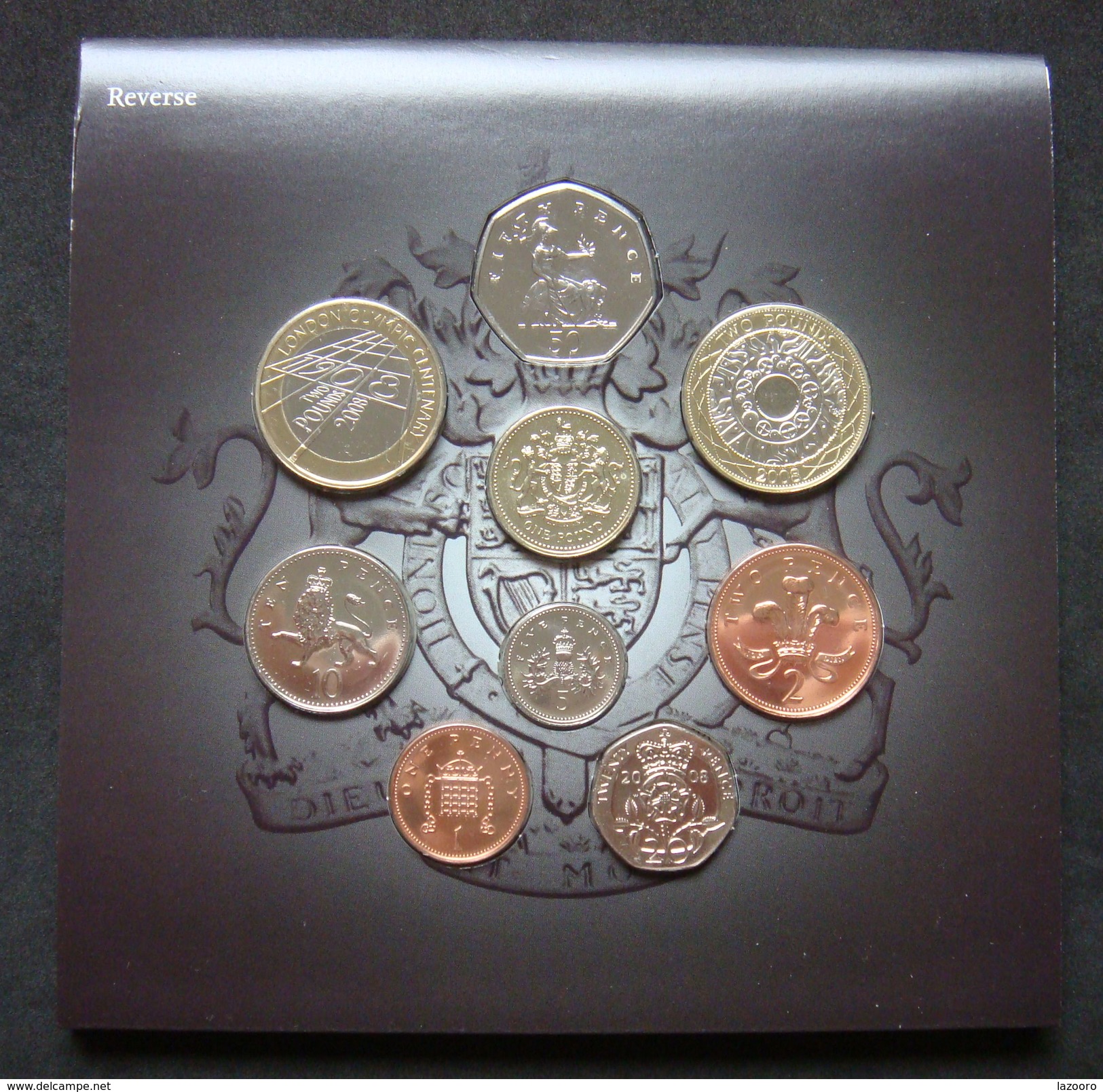 LaZooRo: United Kingdom 2008 UK BUNC Coin Set London Olympics 9 Coins - Nieuwe Sets & Proefsets