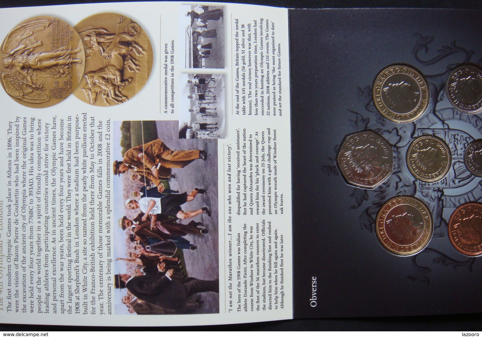 LaZooRo: United Kingdom 2008 UK BUNC Coin Set London Olympics 9 coins