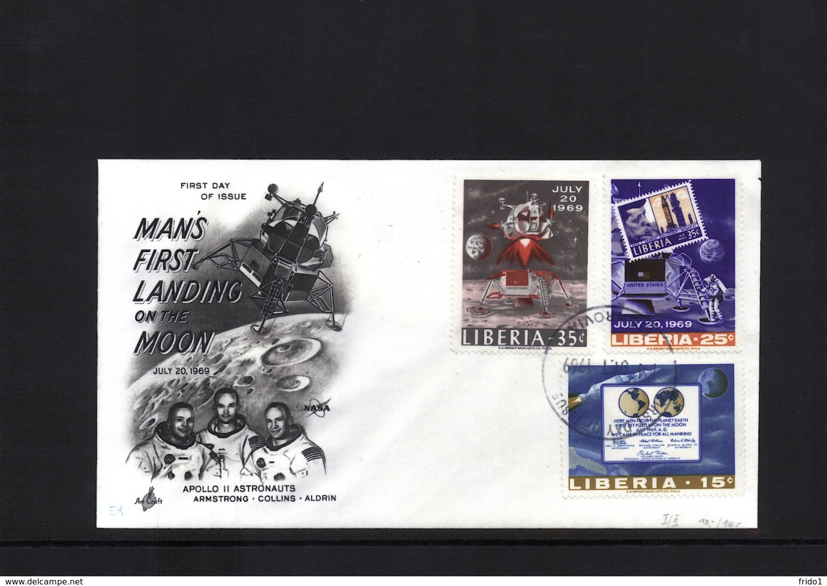 Liberia 1969 Raumfahrt / Space Man's First Landing On The Moon FDC - Africa