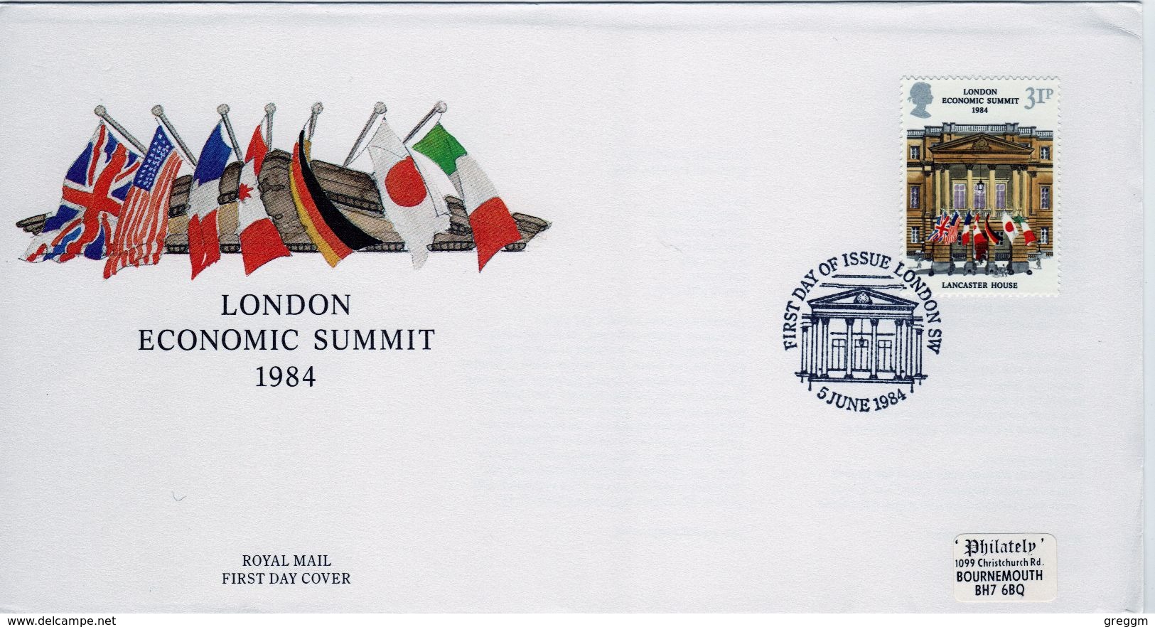 Great Britain First Day Cover To Celebrate The London Economic Summit 1984. - 1981-1990 Decimal Issues