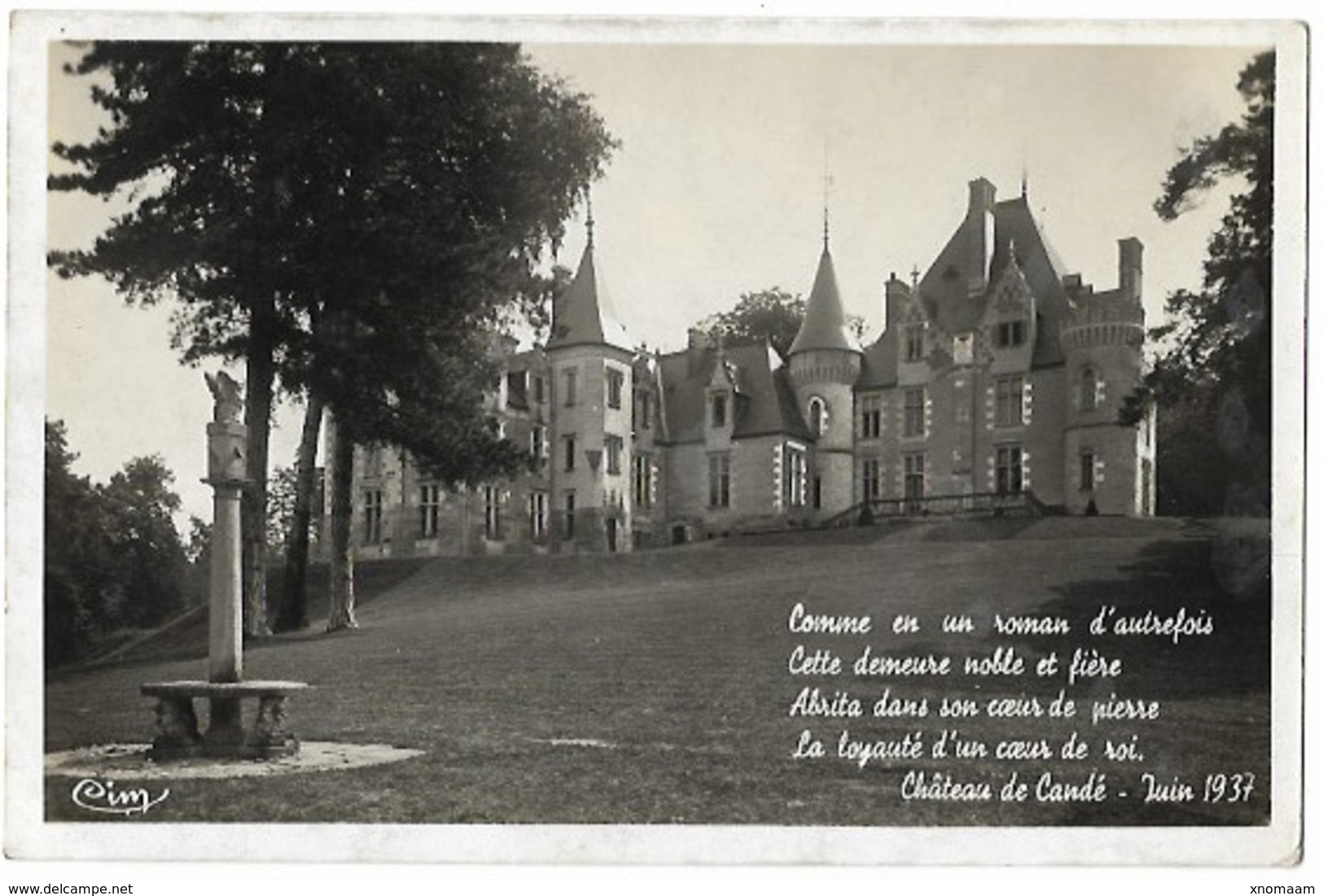 37 Chateau De Candé - Juin 1937 - Otros & Sin Clasificación