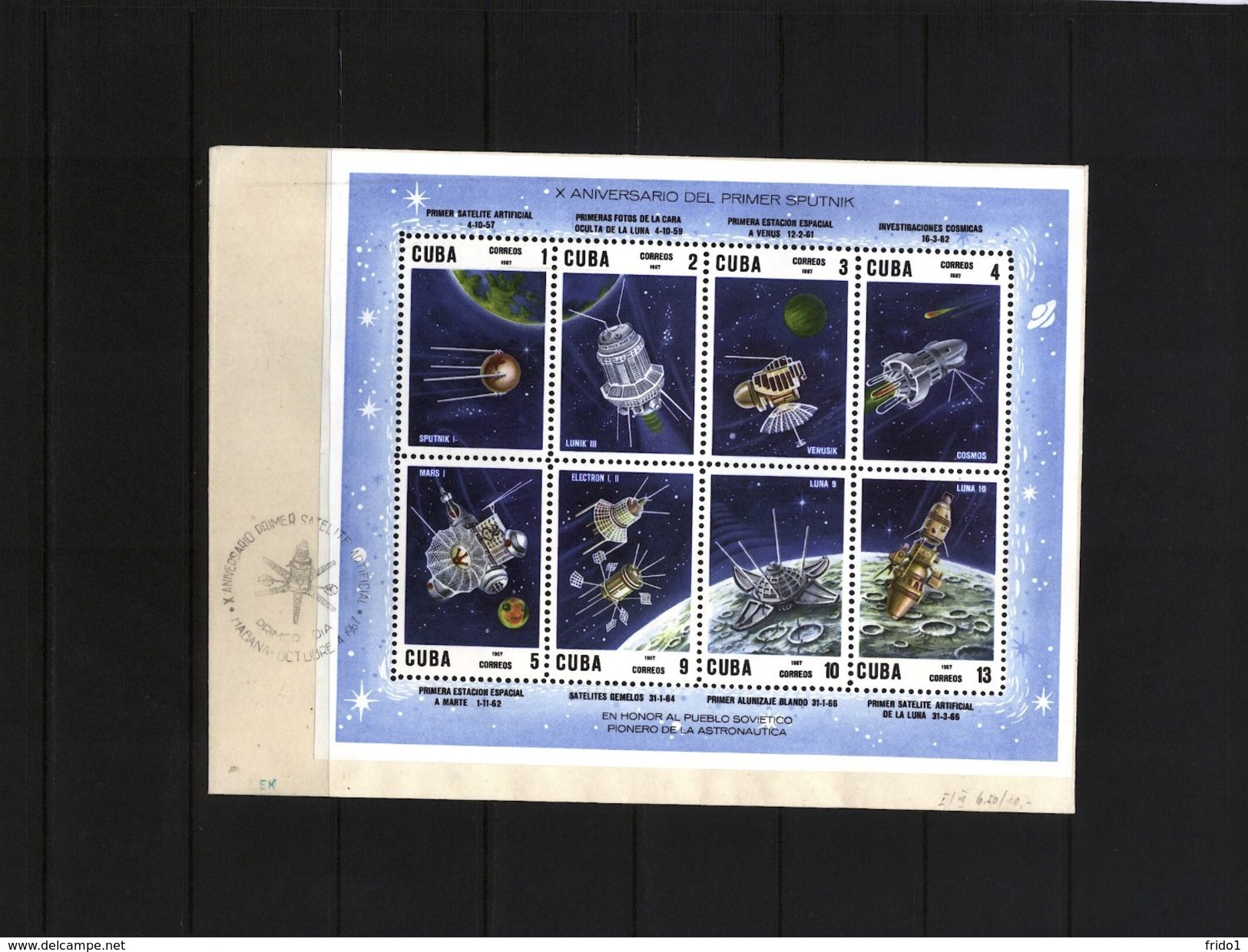 Kuba / Cuba 1967 Raumfahrt / Space  FDC - Amérique Du Sud