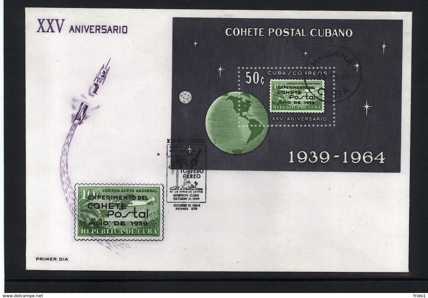 Kuba / Cuba 1964 Raumfahrt / Space  FDC - Sud America