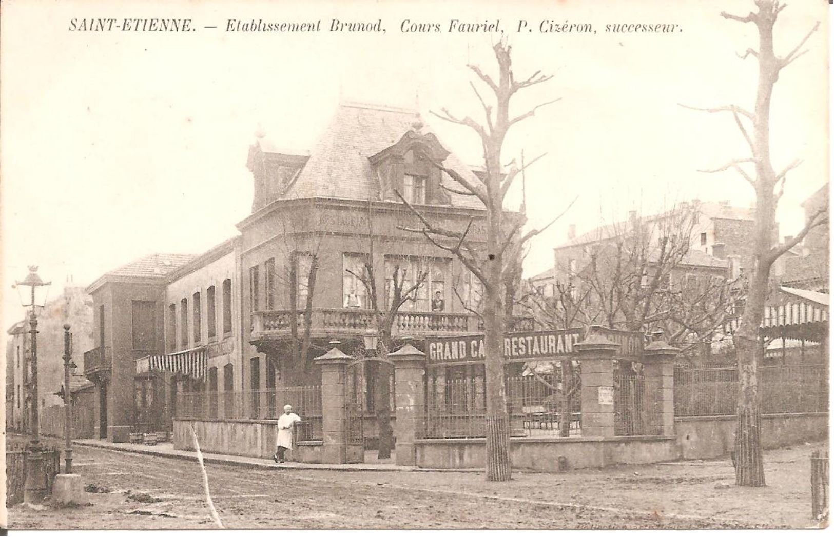SAINT-ETIENNE (42) Grand Café Restaurant BRUNOD - Cours Fauriel - P. Cizeron , Successeur - Saint Etienne