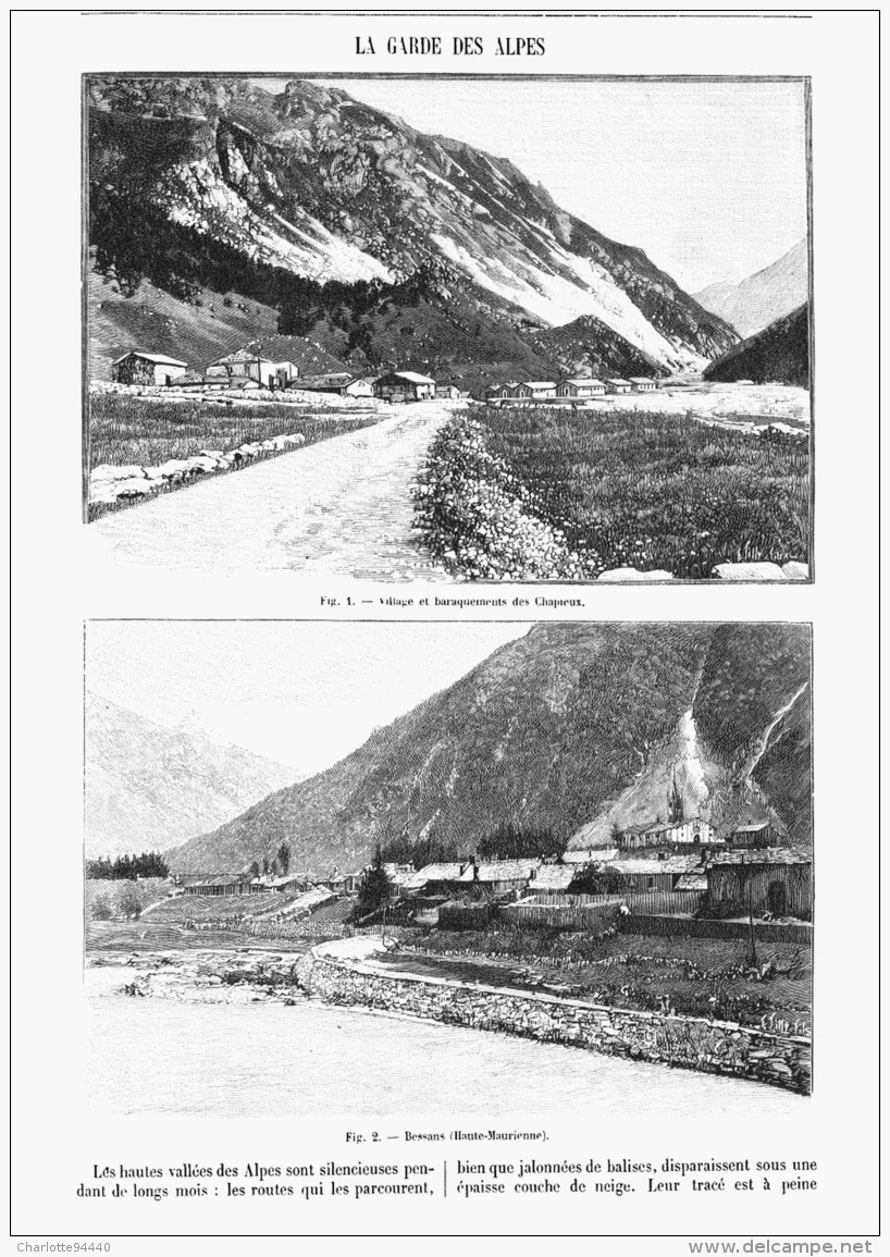 LA GARDE DES ALPES  (  Village De CHAPIEUX  Et BESSANS  ) 1902 - Alpes - Pays-de-Savoie