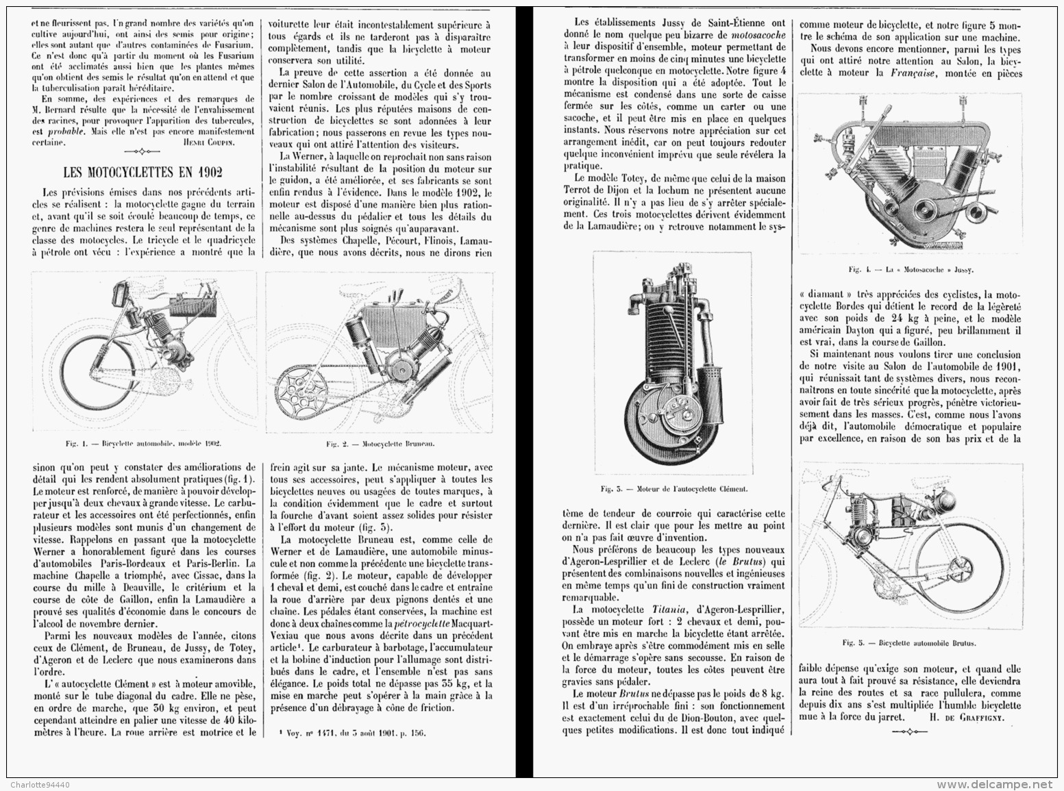 LES MOTOCYCLETTES En  1902 - Other & Unclassified