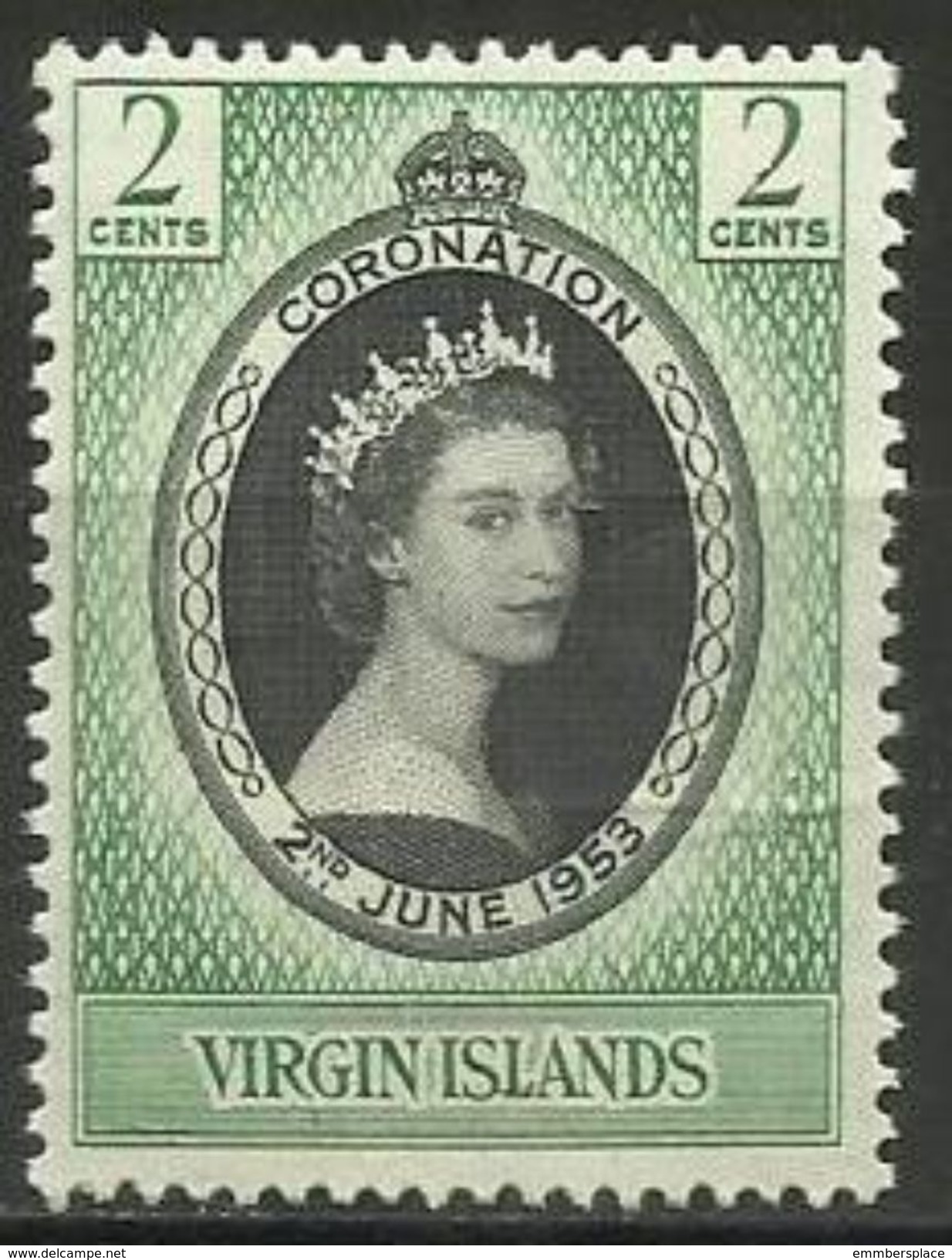 Virgin Islands  - 1953 Coronation MLH *   Sc 114 - British Virgin Islands