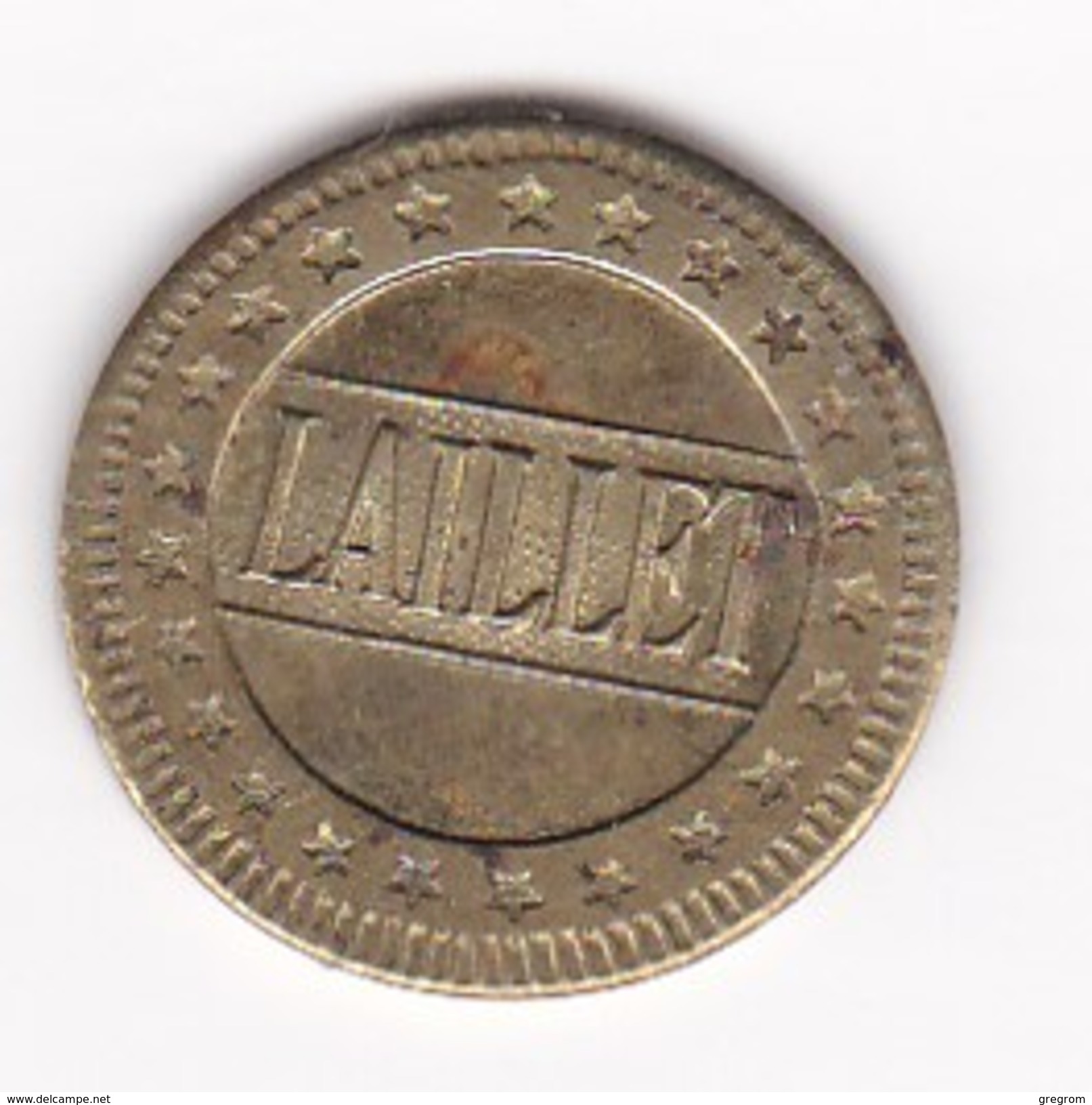 JETON 10 Centimes  à Consommer LAILLET ,  Jeu De Comptoir , Machine à Sous ,necessité  2 Scans - Monedas / De Necesidad