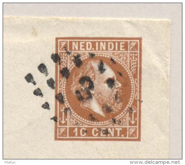 Nederlands Indië - 1879 - 10 Cent Willem III, Envelop G1 - Van KR Soerabaja Naar R Kedirie - Nederlands-Indië