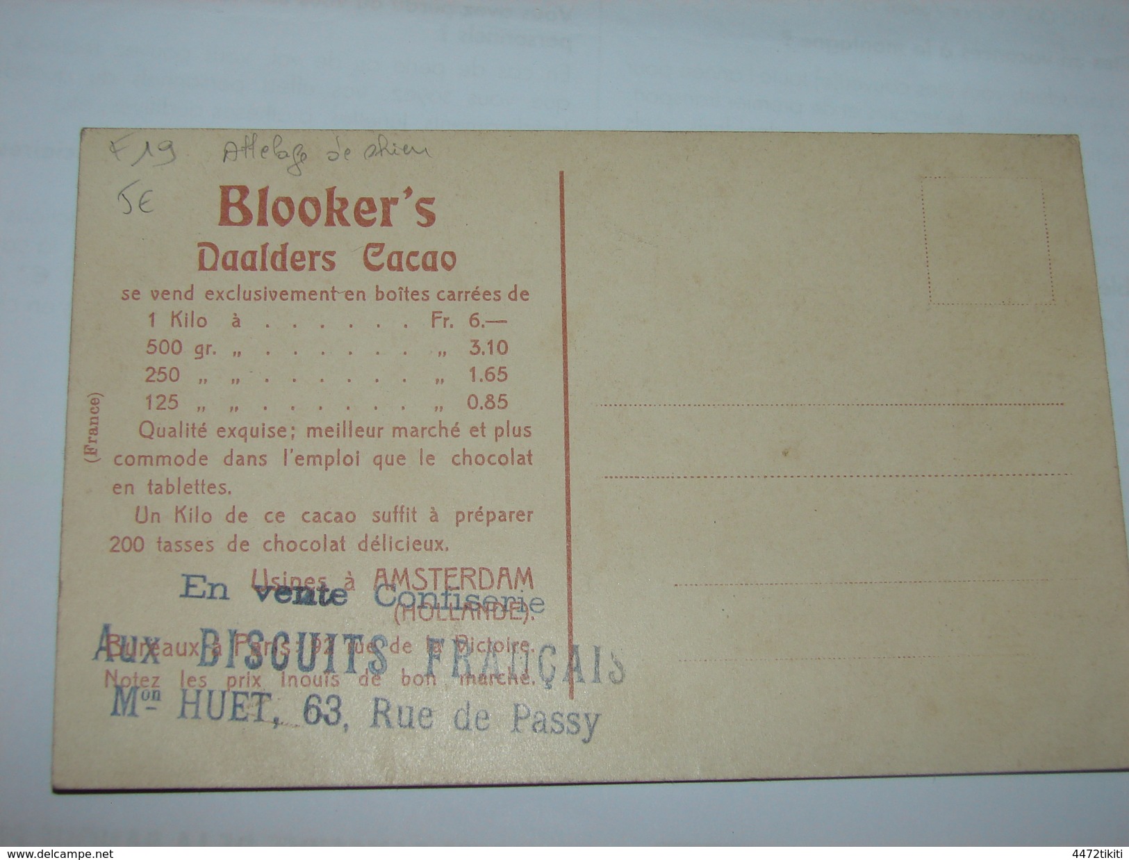 C.P.A.- Marchand Ambulant De Chocolat Blooker's Et Son Attelage De Chien - Westzann - Pays Bas - 1910 - SUP (F19) - Vendedores Ambulantes