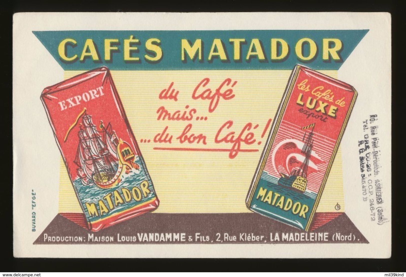 Buvard - CAFE MATADOR - Café & Thé