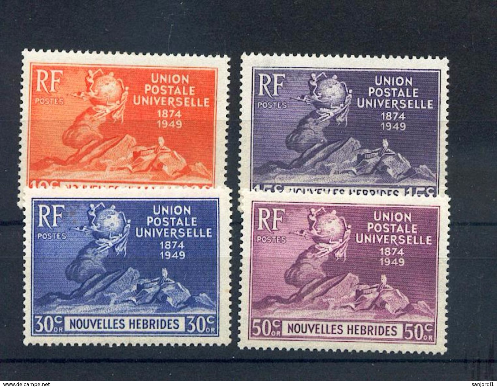 Nouvelles Hébrides 136 139 UPU Neuf ** TB Cote 16 - Unused Stamps