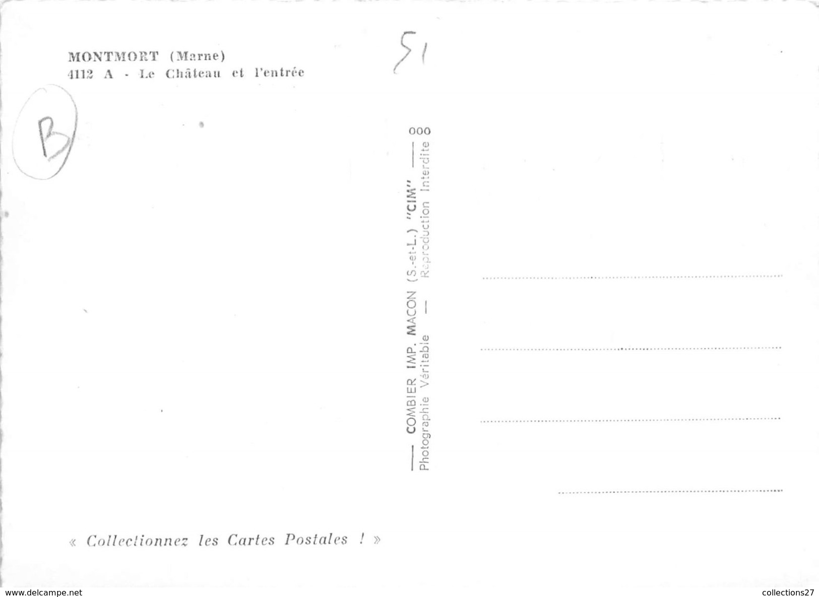 51-MONTMORT- LE CHATEAU ET L'ENTREE - Montmort Lucy