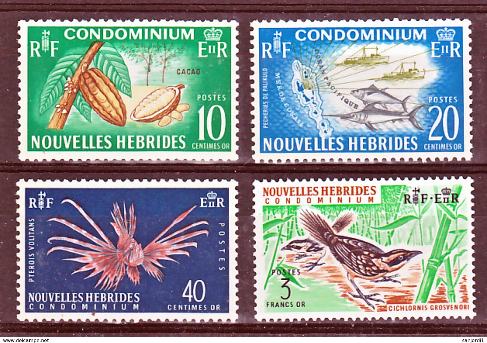 Nouvelles Hébrides 215 218 Faune Et Flore Neufs 215 Dents Rognées** TB Mnh  Cote 37 - Ongebruikt