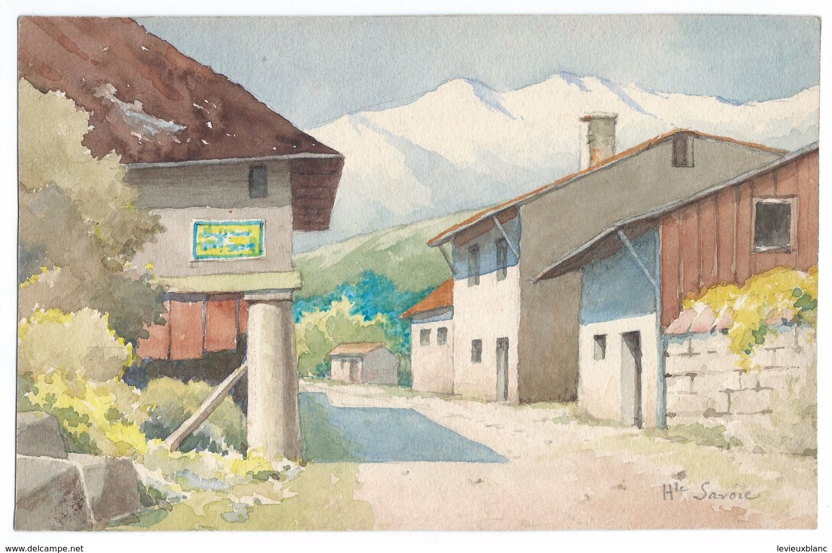 Petite Aquarelle Sur Canson/Non Encadrée/ "Haute Savoie"/France/Vers 1950 - 1960                    GRAV228 - Aquarel