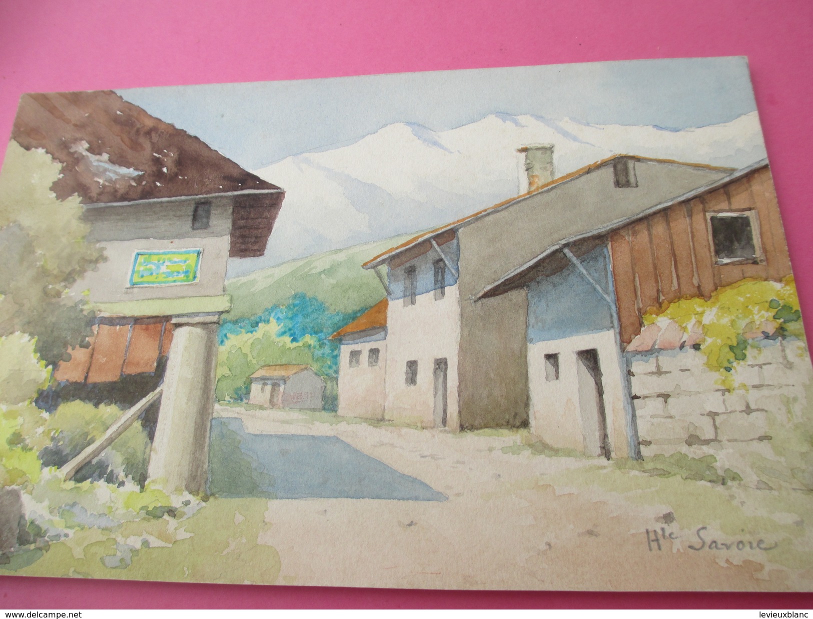 Petite Aquarelle Sur Canson/Non Encadrée/ "Haute Savoie"/France/Vers 1950 - 1960                    GRAV228 - Aquarel