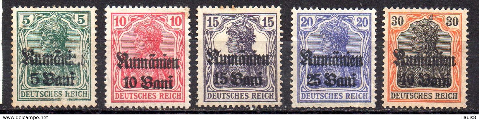 RUMANIA. AÑO 1918.  OCUPACION ALEMANIA Yv 26/30 (MH) - Ocupaciones