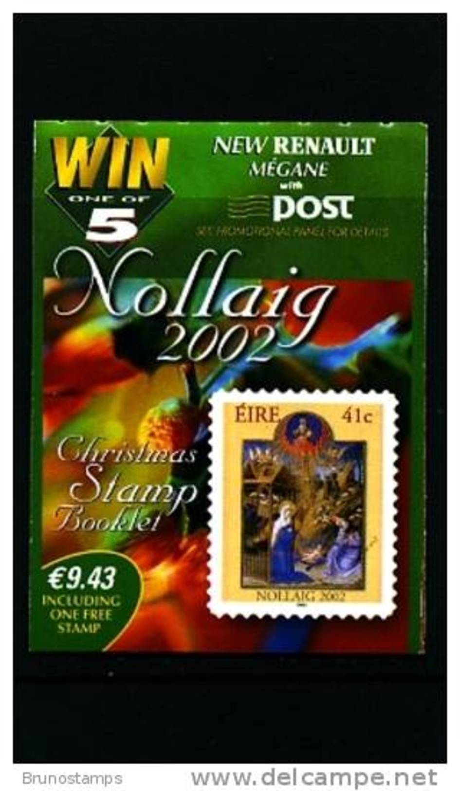 IRELAND/EIRE - 2002  &euro; 9.43  BOOKLET CHRISTMAS   MINT NH - Libretti