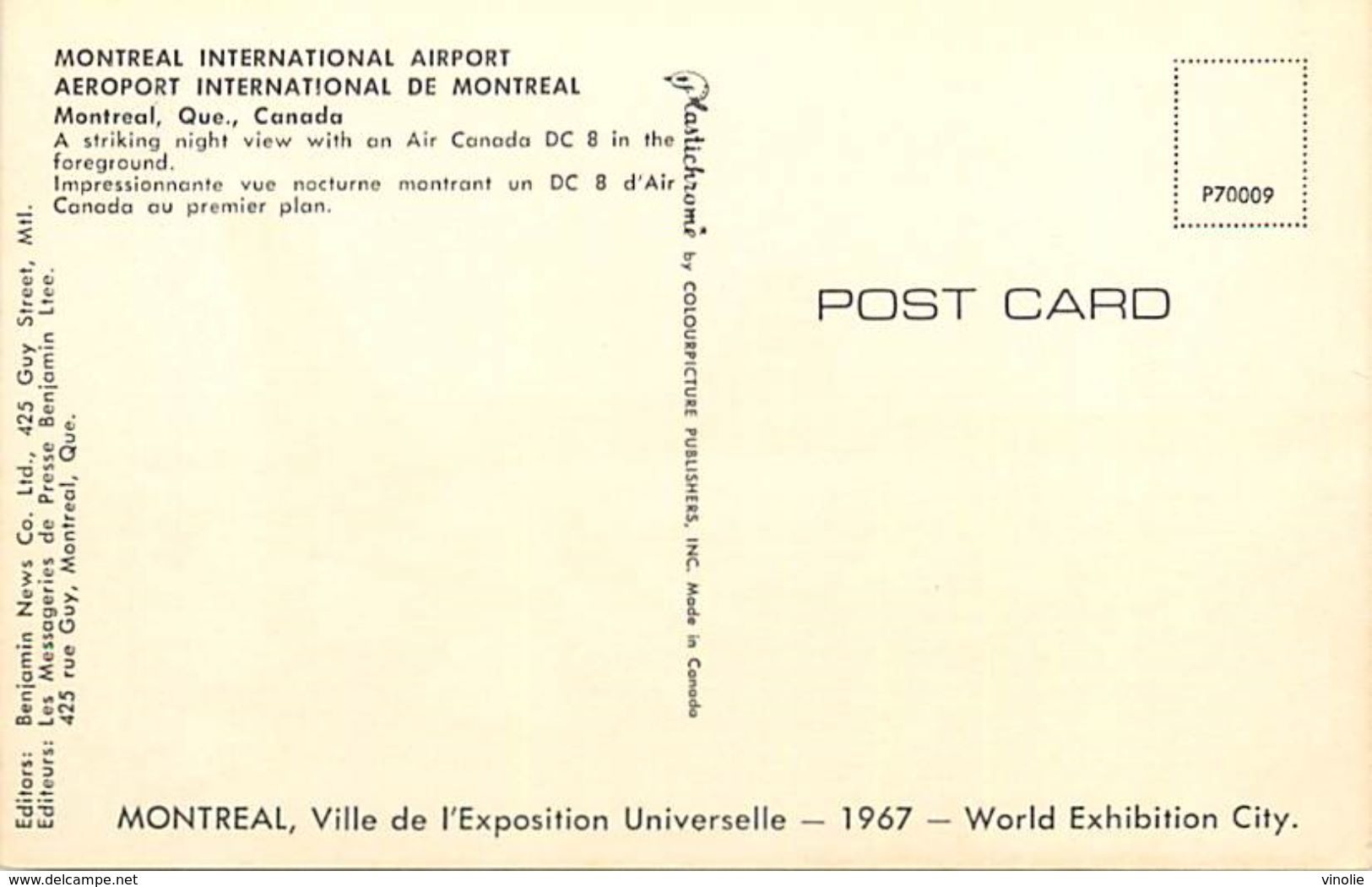 PIE-17-P.T. 3997 : MONTREAL INTERNATIONAL AIRPORT. AIR CANADA. - 1946-....: Moderne