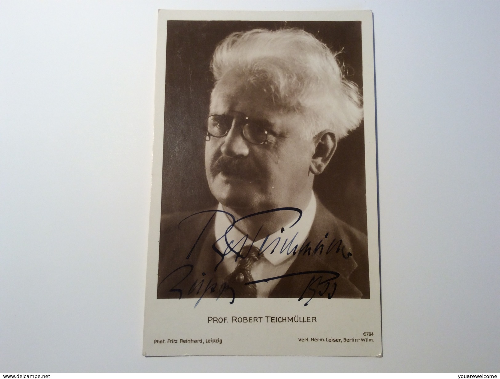 Prof. Robert Teichmüller (1863-1939) German Concert Pianist  Autograph Signed Picture  (Autogramm Music Musik - Sonstige & Ohne Zuordnung