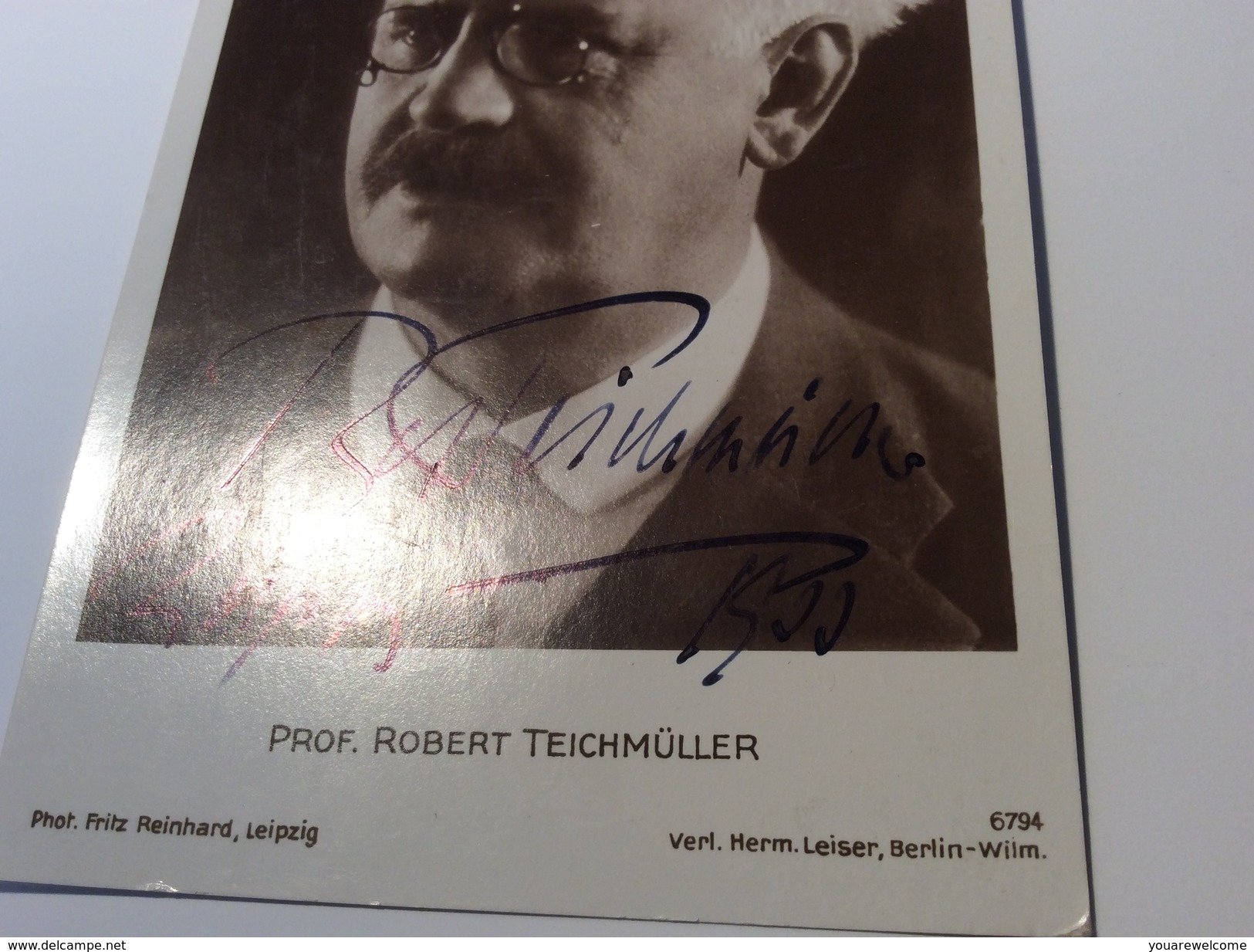 Prof. Robert Teichmüller (1863-1939) German Concert Pianist  Autograph Signed Picture  (Autogramm Music Musik - Sonstige & Ohne Zuordnung