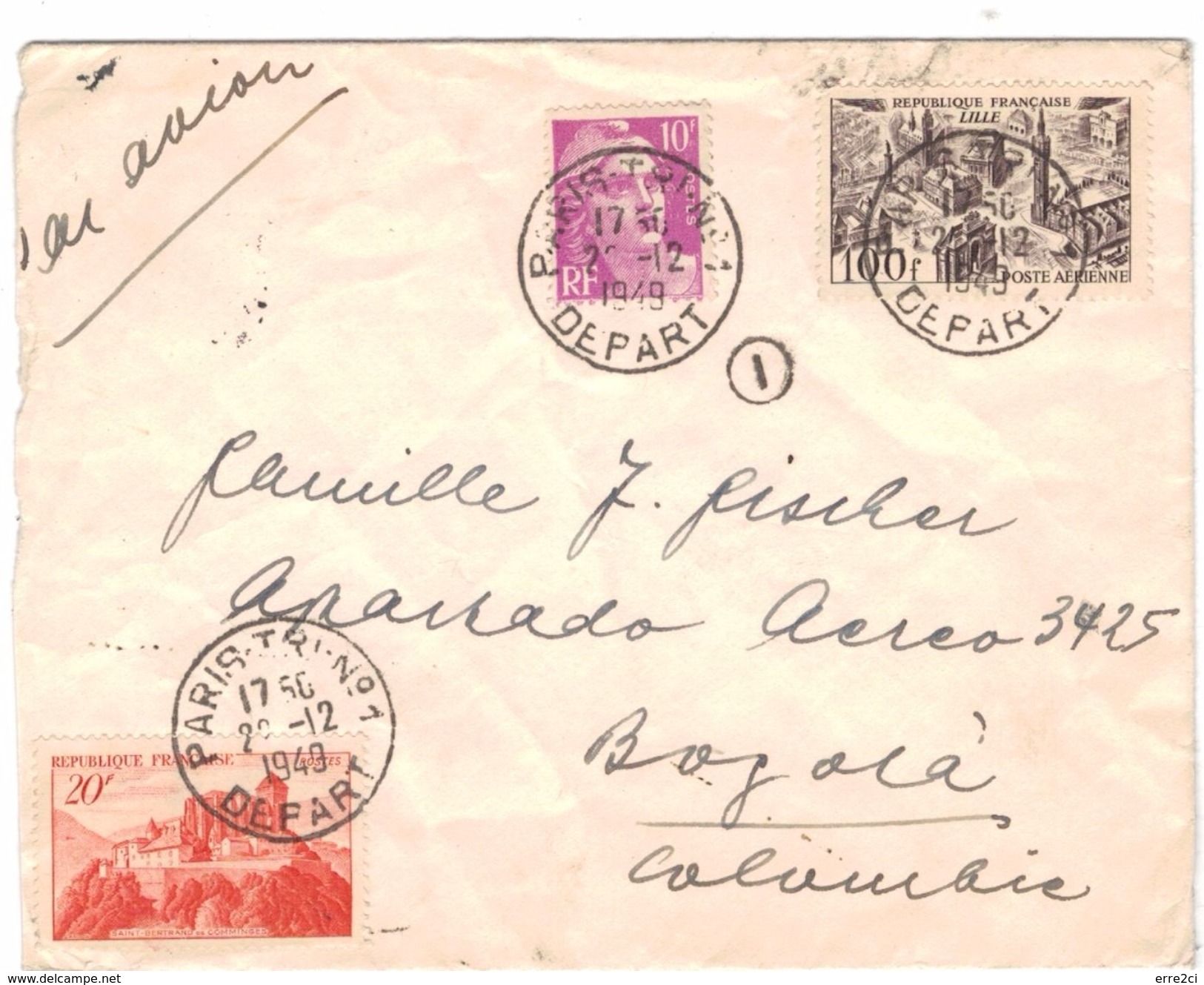 D662- PA YT24 LETTRE X BOLIVIA 3EME ECH AU TARIF  ARRIVEE AU DOS - 1927-1959 Storia Postale