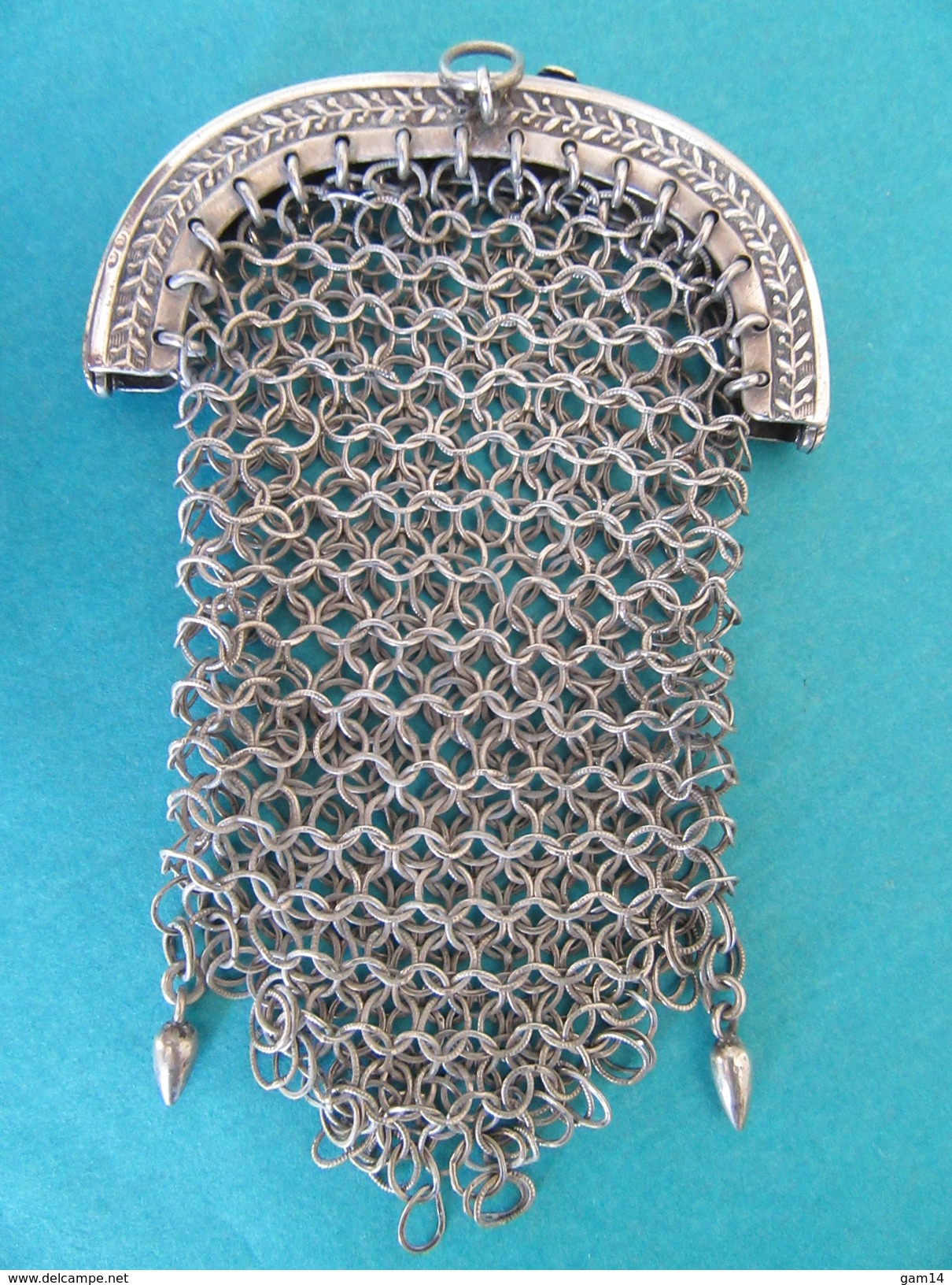 Très Belle Petite Bourse En Mailles, Ancienne, En Argent. Parfait état. - Silverware