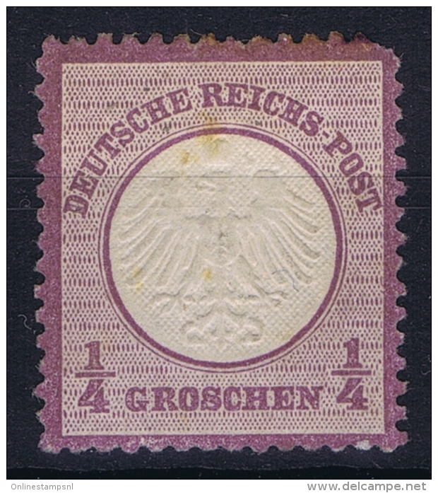 Deutsche Reich Mi Nr 1 MH/* Falz/ Charniere Kleinem Brustschild - Unused Stamps