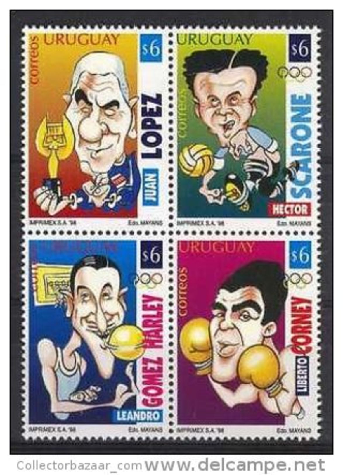 SOCCER WORLD CHAMPIONS 1930 BASKETBALL BOXING URUGUAY Sc#1779 MNH STAMP CV$7.5 - Autres & Non Classés