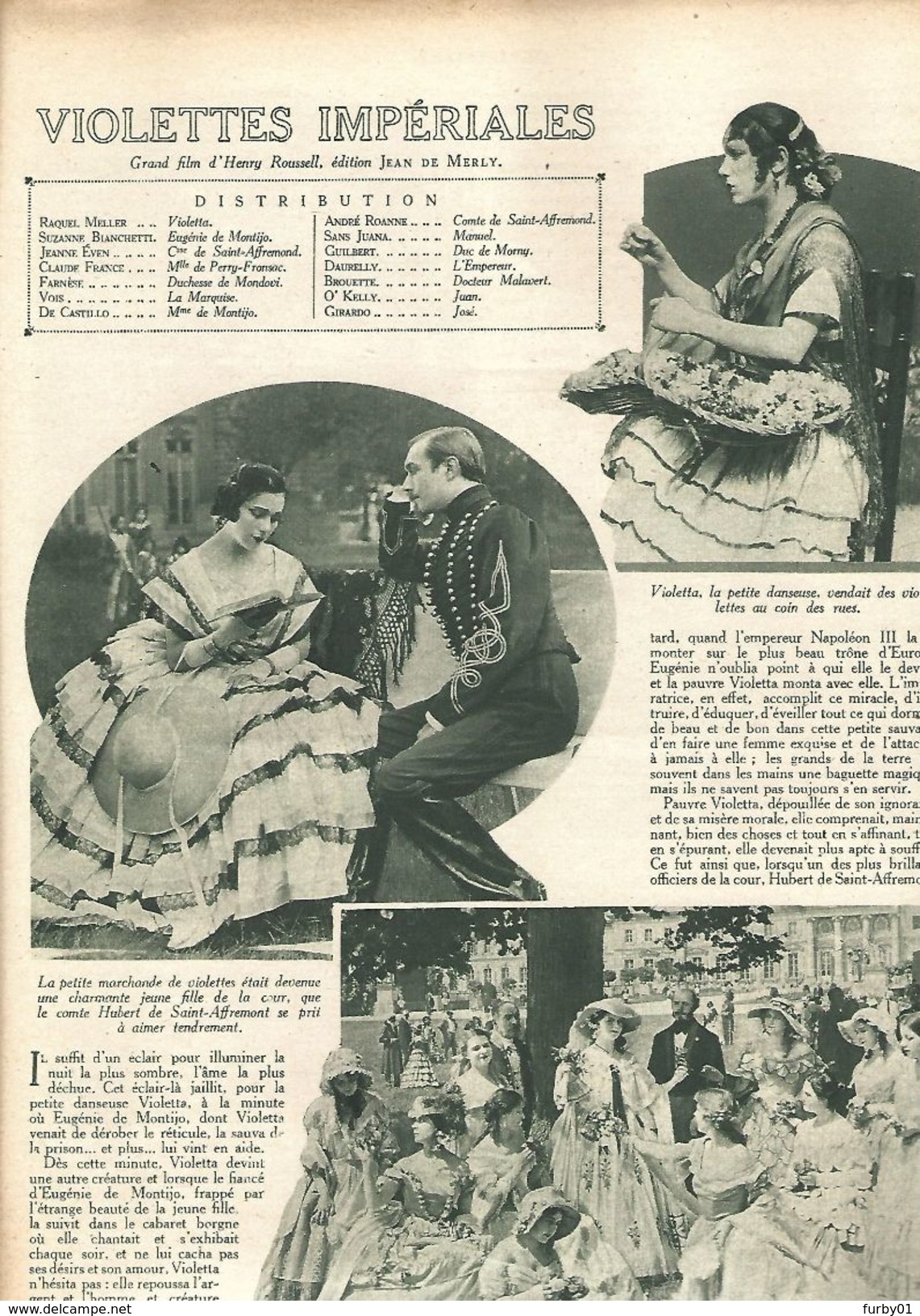 Cine Miroir  N° 43 1er Février 1924  Raquel Meller - Romuald Joubé - Charlie Caplin - Edna Purviance - 1900 - 1949