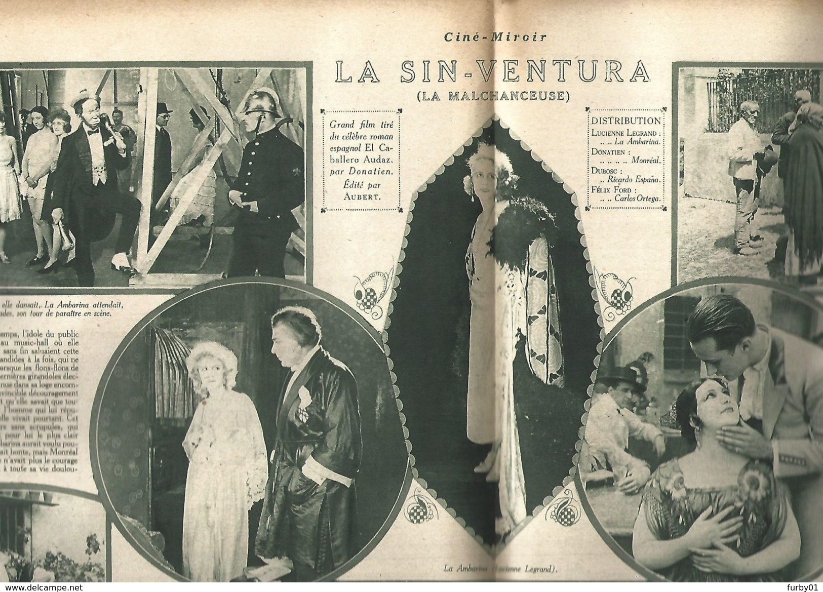 Cine Miroir  N° 43 1er Février 1924  Raquel Meller - Romuald Joubé - Charlie Caplin - Edna Purviance - 1900 - 1949