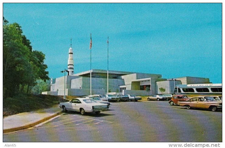 Huntsville Alabama, Space &amp; Rocket Center, Apollo Program And Moon Exhibits, C1960s Vintage Postcard - Huntsville