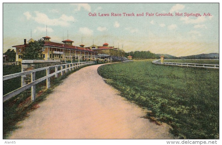 Hot Springs Arkansas, Oak Lawn Race Track And Fair Grounds, C1900s/10s Vintage Postcard - Hot Springs