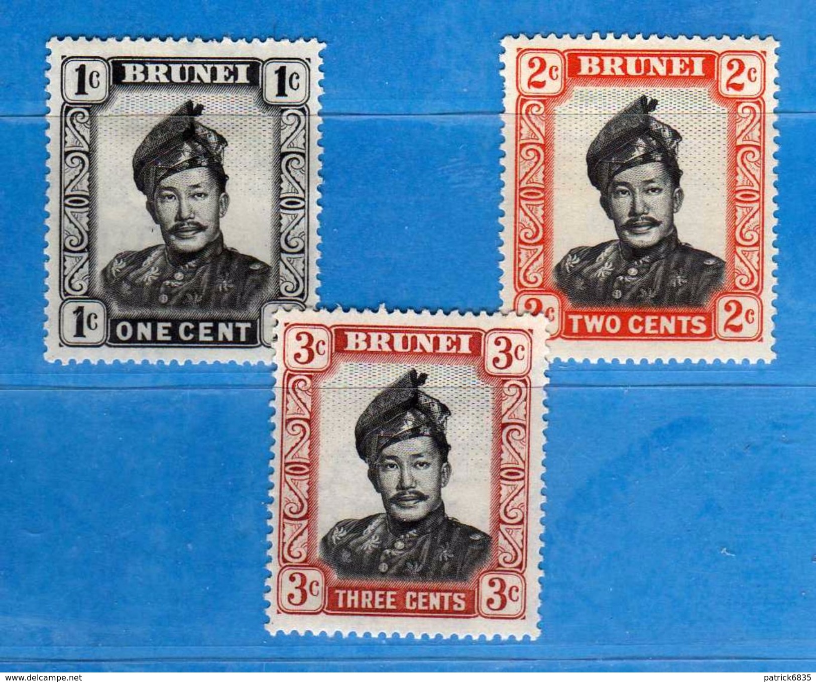 BRUNEI- 1952 * - Sultan Omar Ali Saiffudin- Yvert. 84-85-86 MH  Linguellati.  Vedi Descrizione - Brunei (...-1984)