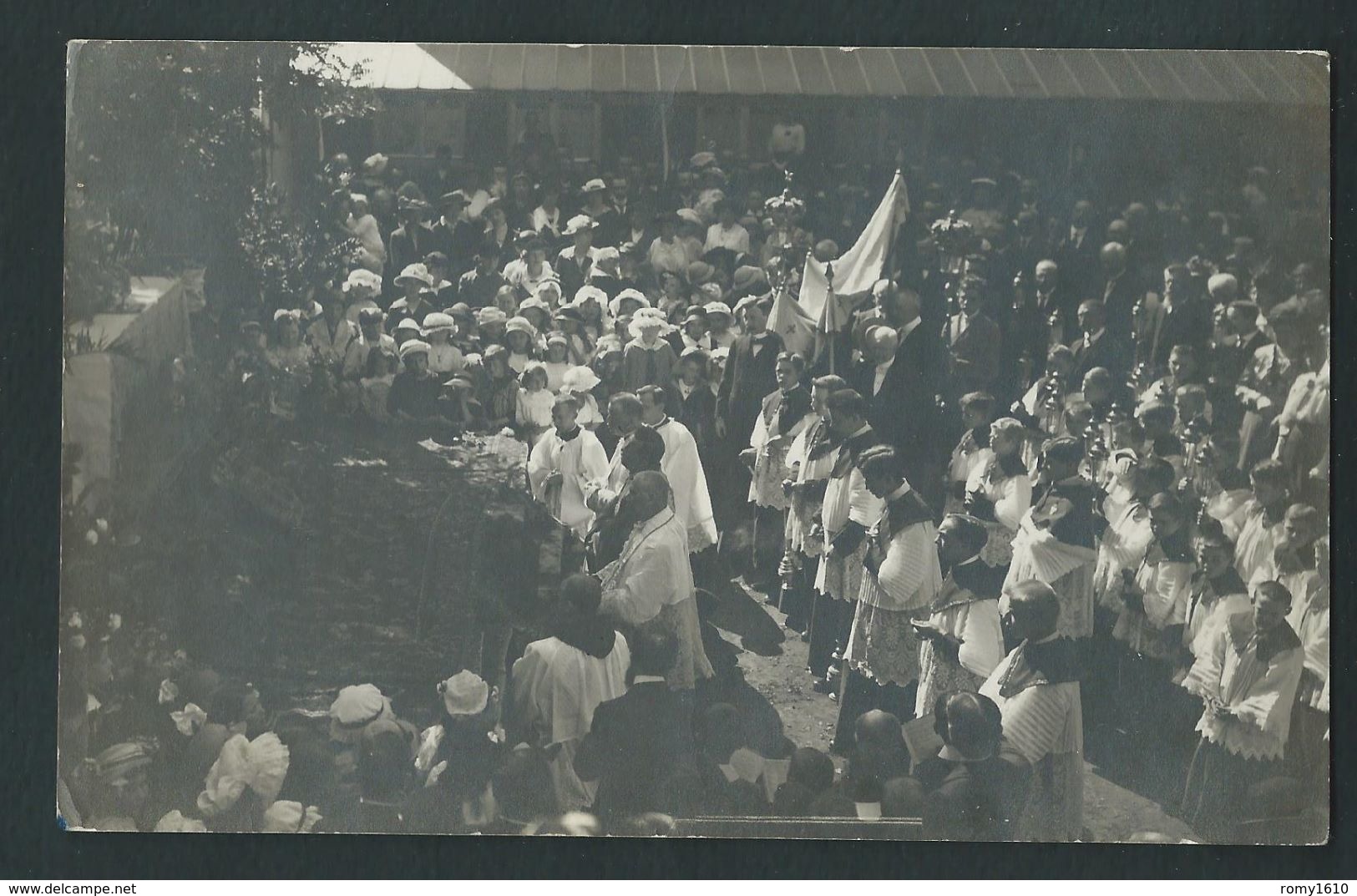 Herstal. Photo-carte Célis. Messe En Plein Air. 1915 - Herstal