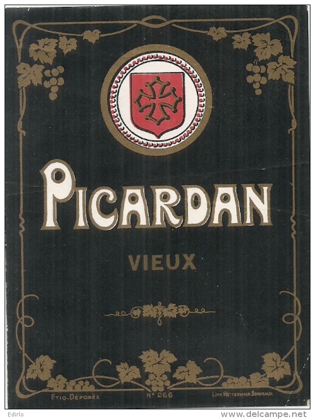étiquette    Picardan  VIEUX - - Whisky