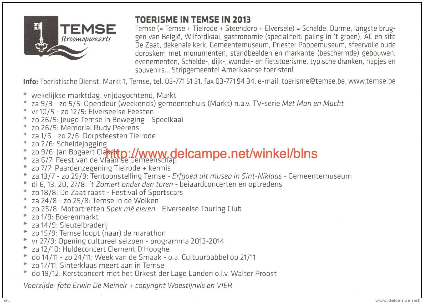 Toerisme In Temse In 2013 - Temse - Temse