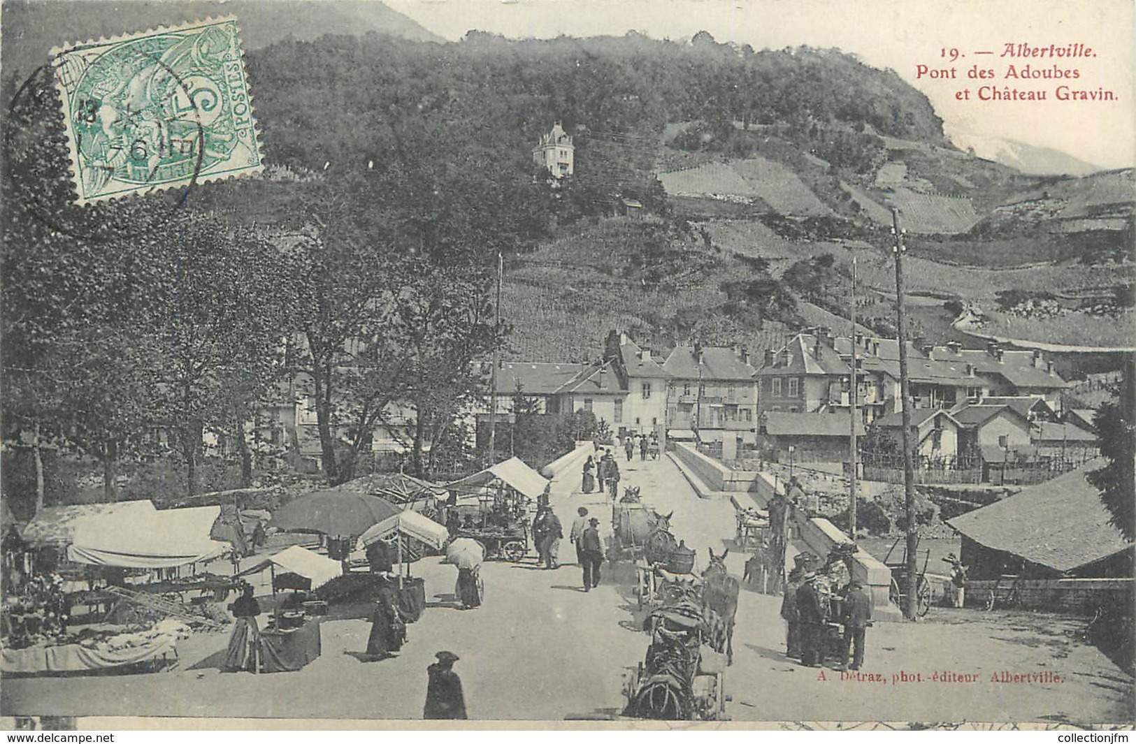 CPA FRANCE 73 "Albertville, Pont Des Adoubes Et Château Gravin" . - Albertville