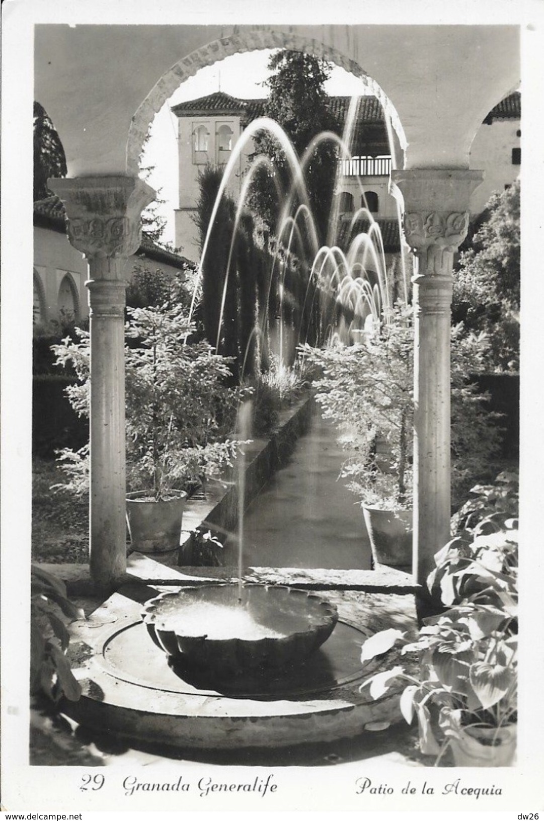 Granada Generalife - Patio De La Acequia - Carte N° 29 - Granada