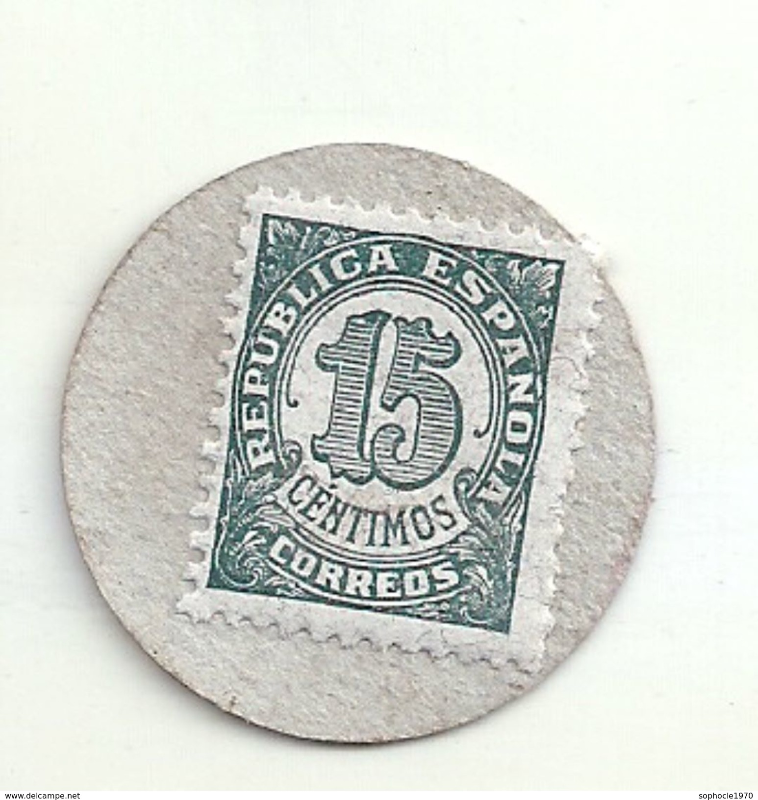 ESPAGNE - 1937 - République Espagnole - CATALOGNE - Ametlla De Mar - Carto Monéda D'os Provisionas Monnaie Carton Timbre -  Monnaies De Nécessité