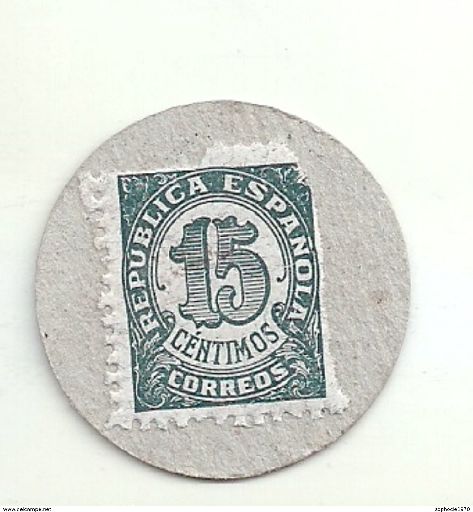 ESPAGNE - 1937 - République Espagnole  BARCELONE- ALBA DEL VALLES  Monéd D'Os Provisionas - Monnaie Carton Timbre - Notgeld