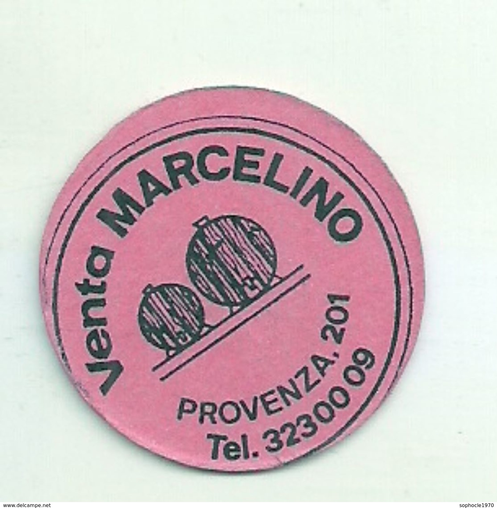 ESPAGNE - 1977 - Monnaie De Carton FRACCIONARIO Venta Marcelino Provenza 201 -  Monnaies De Nécessité