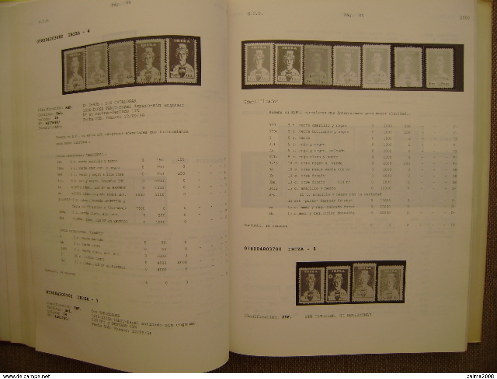 CATALOGO DE ESPAÑA SELLOS LOCALES DE LA GERRA CIVIL ESPAÑOLA 1936 - 1939 DE SALVADOR CAMINAL - 5 FOTOS - Spain