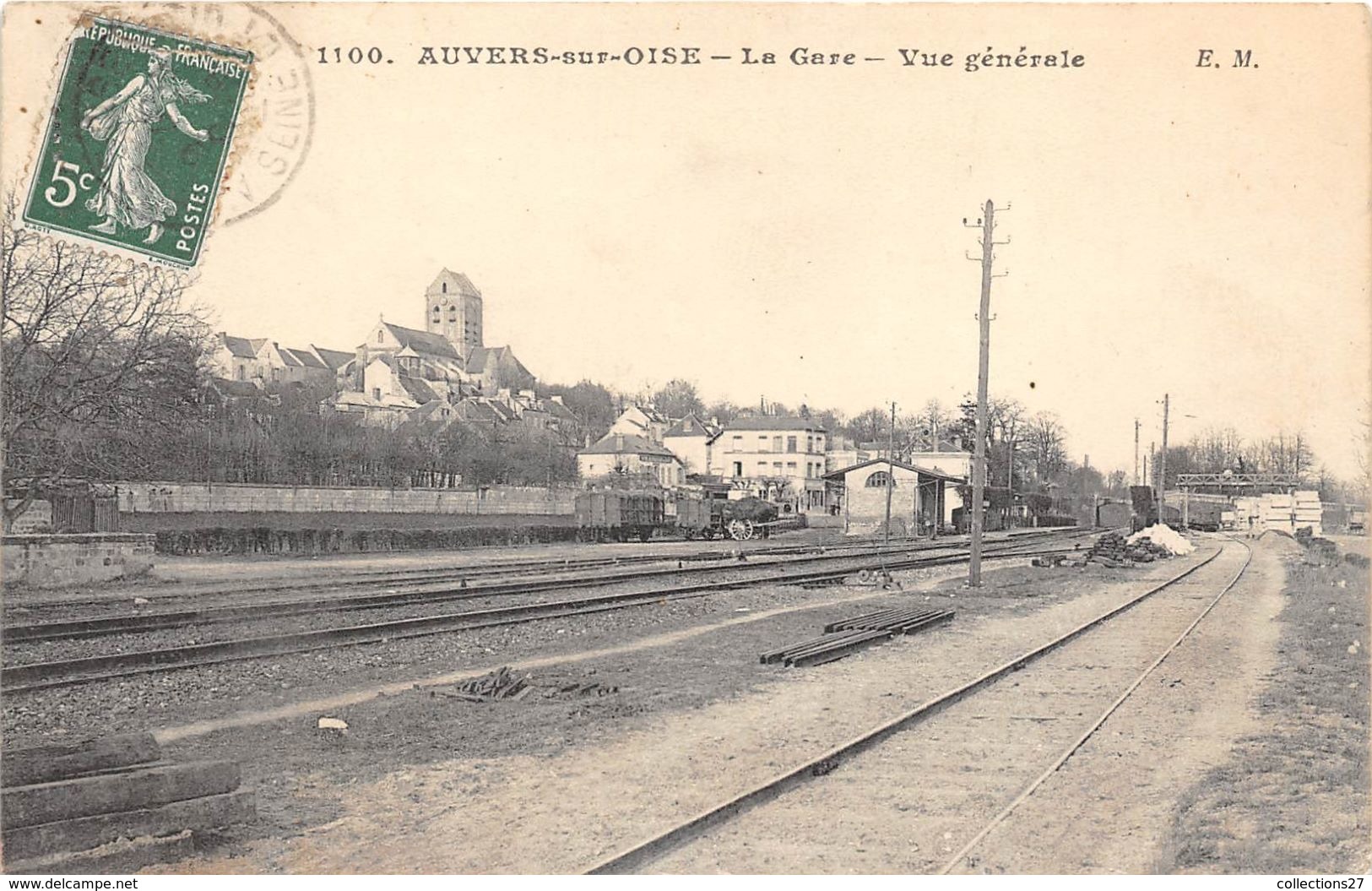 95-AUVERS-SUR-OISE- LA GARE VUE GENERALE - Auvers Sur Oise
