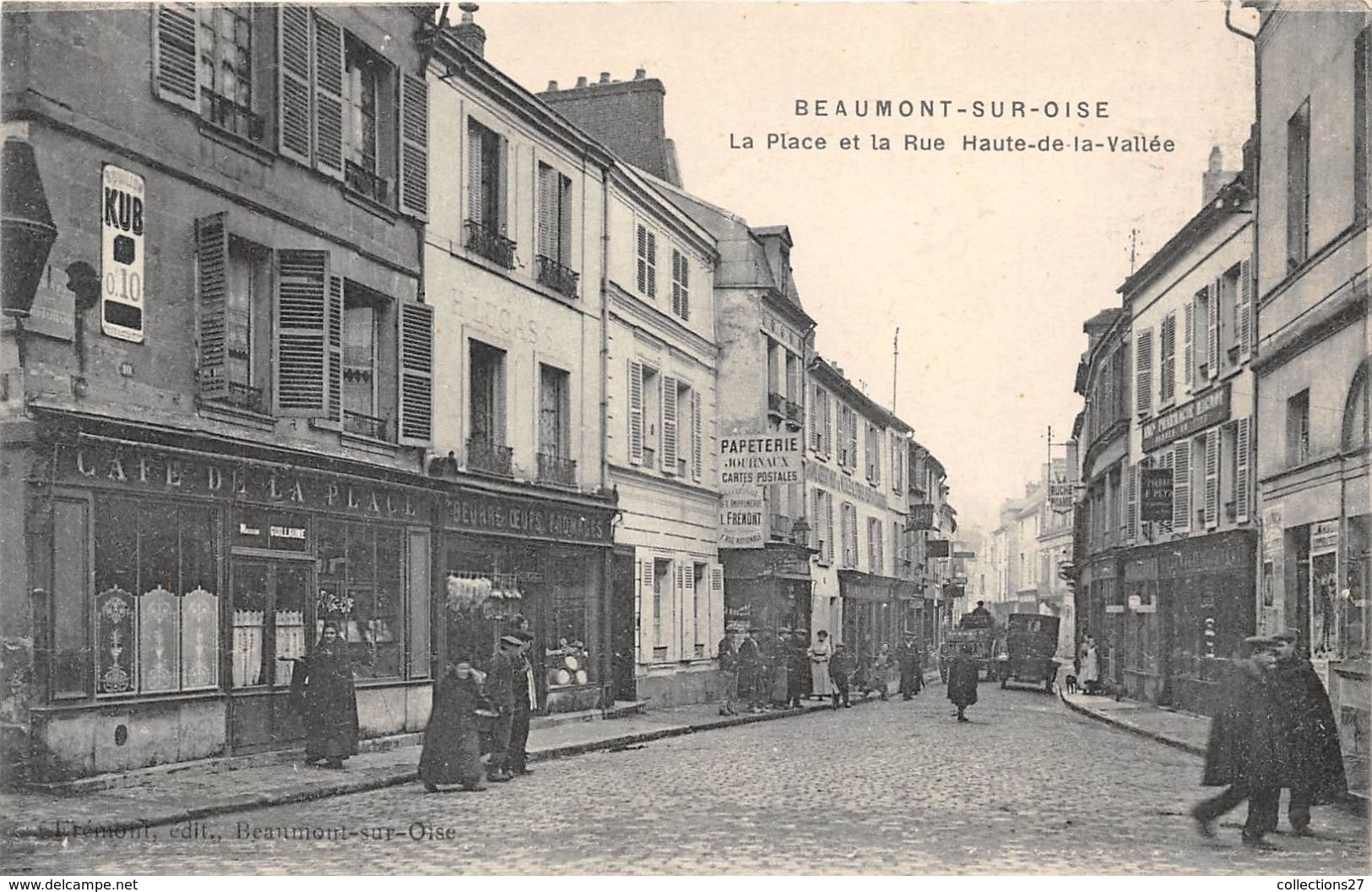 95-BEAUMONT-SUR-OISE-  LA PLACE ET LA RUE HAUTE-DE-LA-VALLEE - Beaumont Sur Oise