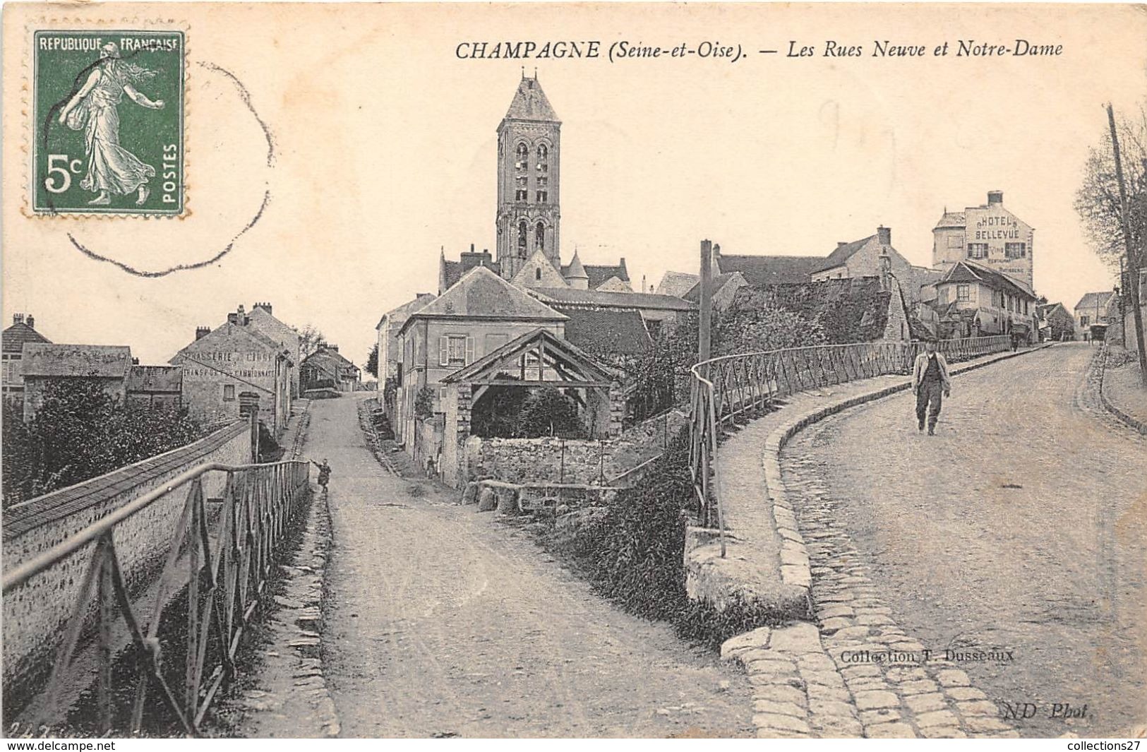 95-CHAMPAGNE-SUR-OISE- LES RUES NEUVES ET NOTRE-DAME - Champagne Sur Oise